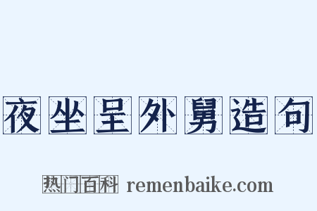 夜坐呈外舅造句是什么意思的图片